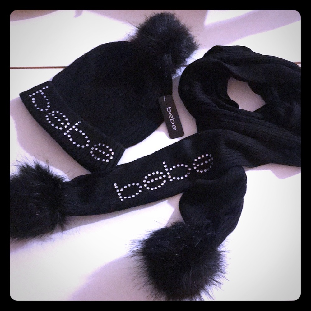 Bebe hat and scarf set